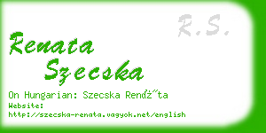 renata szecska business card